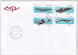 Island - 905-908 - Wale Und Delfine - Schwertwal, Pottwal, Blauwal, Schweinswal - Storia Postale