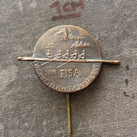 Badge Pin ZN010082 - Rowing Kayak Canoe Yugoslavia Slovenia Bled European Championships FISA 1956 - Rudersport