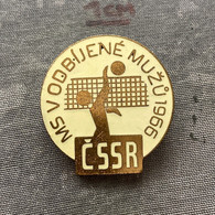 Badge Pin ZN010083 - Volleyball CSSR Czechoslovakia Prague (Praha) World Championships 1966 - Volleybal