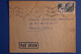 M21 MADAGASCAR BELLE LETTRE 1955 PAR AVION TANANARIVE POUR PARIS 3EME +FRANCE+ AFFRANCH PLAISANT - Brieven En Documenten