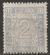 Spain 1872 Sc 176 Ed 116 MH* Small Thin/some Disturbed Gum - Unused Stamps