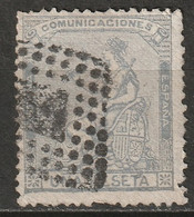 Spain 1872 Sc 198b Ed 138 Used Grey - Oblitérés