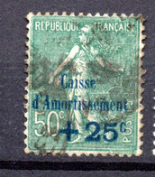 1927--tp  N°247 -Semeuse Lignée 50c Surcharge Caisse D'Amortissement ....cote 9€........à Saisir - Oblitérés