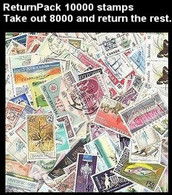 ReturnPack British Commonwealth 10000 STAMPS Off Paper Kiloware StampBag Take Out 8000 Stamps And Return The Rest. - Vrac (min 1000 Timbres)