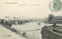 / CPA FRANCE 78 "Maurecourt, Le Port Et Les Péniches" - Maurecourt