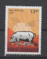 New Zealand, Used But Not Canceled, 2019, Year Of The Pig - Gebruikt