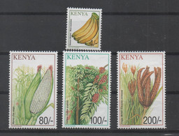 Kenya, Used But Not Canceled, 2001, Michel 746, 758, 759, 760, Flora, Coffee, Banana, Maize, Finger Millet, C.v. 30,80€ - Kenia (1963-...)