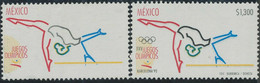 MEXICO 1992 Olympische Spielen Barcelona 1300P Bodenturnen ** ABART MSSING BLACK - Mexique