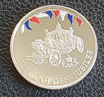 Falkland Islands 50 Pence 2002 "THE GOLDEN JUBILEE"  - Silver - - Falkland