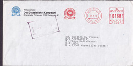 Denmark ATM No. 616 THE EAST ASIATIC COMPANY 1979 Meter Cover Freistempel Brief To M/S 'Jutlandia' MARSEILLE France - Franking Machines (EMA)