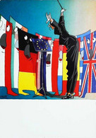 ► Illustration Fernand ZACOT - Les Drapeaux - Chef D'orchestre - Série "Clés Pour L'Europe" - Zacot, Fernand