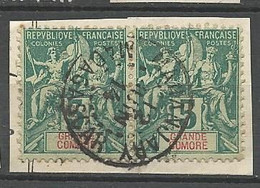 GRANDE COMORE PAIRE SUR FRAGMENT N° 4 CACHET MANANJARY / MADAGASCAR - Gebruikt