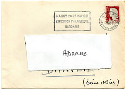 MEURTHE & MOSELLE - Dépt N° 54 = NANCY RP 1961 =  FLAMME SECAP ' EXPOSITION PHILATELIQUE NATIONALE ' - Mechanical Postmarks (Advertisement)