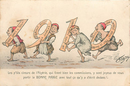 CPA Chagny Les P'tits Cireurs D'Algérie Qui Firent Bien Les Commissions Voeux Bonne Année 1910 - Chagny