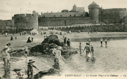 SAINT MALO LA GRANDE PLAGE ET LE CHATEAU ENFANT - Saint Malo