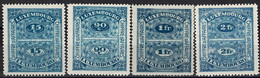 Luxembourg, Luxemburg 4 Timbres Taxe Fiscale 15c. - 1Fr. Neuf MNH** - Revenue Stamps