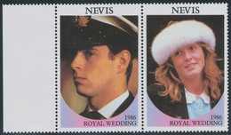NEVIS 1986 Wedding Of Prince Andrew And Sarah Ferguson VARIETIES MISSING VALUES - St.Kitts Und Nevis ( 1983-...)