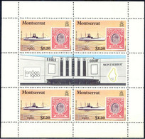 MONTSERRAT 1980 Int. Stamp Exhibition LONDON 1980 1.20 $ Ship U/M MISSING COLOR - Montserrat