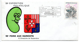FRANCE Exposition Philatélique Foire Aux Haricots 1987 - Storia Postale