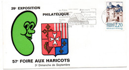 FRANCE Exposition Philatélique Foire Aux Haricots D Arpajon 1988 - Storia Postale