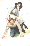 H.Zahl:Lady Riding On Man, Pre 1924 - Zahl, H.