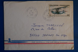 M22 POLYNESIE BELLE LETTRE POSTE AERIENNE 1981 PAPEETE POUR SAVIGNY FRANCE + AFFRANCHISSEMENT PLAISANT - Lettres & Documents