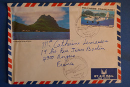 M22 POLYNESIE BELLE LETTRE POSTE AERIENNE 1980 1ER JOUR BORA BORA  POUR ANGERS FRANCE + AFFRANCHISSEMENT PLAISANT - Lettres & Documents