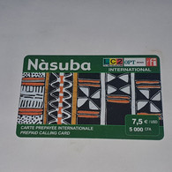 BENIN-(BJ-PRE-L2C-0001B/1)-nasuba Green-(32)-(5000fcfa/7.5€ $)-(0162-6761-0439)-used Card+1card Prepiad Free - Benin