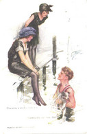 Harrison Fisher:Dangers Of The Deepwater, Ladies, Man With Dog, Pre 1921 - Fisher, Harrison