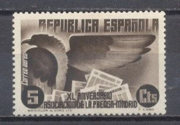 España, 1936, Edifil 713, XL Aniversario De La Asociación De Prensa, Nuevo - Other & Unclassified