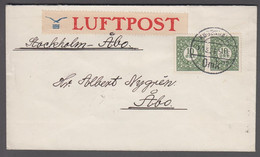 1926. DANMARK. Air Mail  Cover With 2 Ex 10 øre 75 Years Danish Stamps Cancelled  KØB... (Michel 153) - JF416470 - Brieven En Documenten