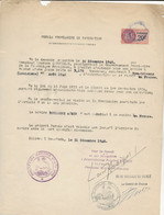 FISCAUX  FRANCE/ MONACO 1946 CONSULAT GENERAL à WASHINGTON DIMENSION MONACO N°21 20 F ROSE - Fiscale Zegels