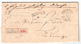 1871, Paketbegleitung Als Portopflichitige Dienstsache Ab LIEPZIG - Saxe