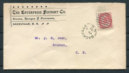 1900 Canada Enterprise Foundry Co. Sackville N.B. Cover - Arichat N.S. - Storia Postale