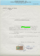 FISCAUX  FRANCE/ MONACO 1963 Immatriculation Au CONSULAT DE FRANCE AFF ETRANGERES N°14 GRATIS Beige, Vert Et Bleu - Fiscales