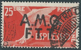 1947-48 TRIESTE A ESPRESSO USATO DEMOCRATICA 25 LIRE - RC9-2 - Express Mail