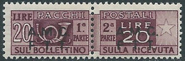 1947-48 TRIESTE A PACCHI POSTALI 20 LIRE MNH ** - RE3-9 - Postal And Consigned Parcels