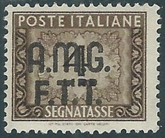 1947-49 TRIESTE A SEGNATASSE 4 LIRE MH * - RE1 - Taxe