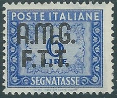 1947-49 TRIESTE A SEGNATASSE 6 LIRE MH * - RE2 - Postage Due