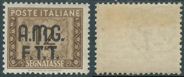 1947-49 TRIESTE A SEGNATASSE 12 LIRE MH * - RE2 - Taxe