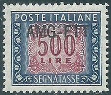 1949-54 TRIESTE A SEGNATASSE 500 LIRE MNH ** - RE1 - Segnatasse