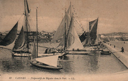 Voile - Cannes - Préparatifs De Régates Dans Le Port - Carte LL N° 49 Non Circulée - Zeilen