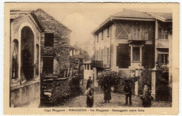 LAGO MAGGIORE - MAGOGNINO - VIA MAGGIORE - PASSEGGIATA SOPRA INTRA - VERBANIA - 1913 - Animata - Vedi Retro - F.p. - Verbania