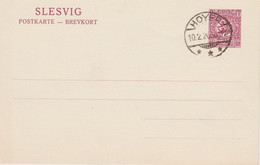 Slesvig Plebiscite-1920 15 Pf Violet Postal Stationery Postcard Hoyer Cover This Town Was Ceded To Denmark - Lettere