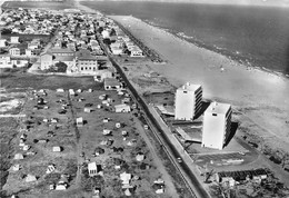 34-VALRAS-PLAGE- VUE AERIENNE SUR LE CAMPING , LA VILLE , LA PLAGE ET LES NOUVEAUX BUILDINGS - Otros & Sin Clasificación