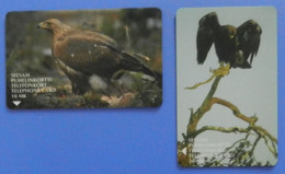 Finland X2 Bird Hawk Eagle Oiseaux Vogel Birds Finnet-yhtiot Seesam Puhelinkortti Tefonkort - Aigles & Rapaces Diurnes