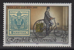 Autriche - N°2051 - Timbre Sur Timbre - Velo - Cote 9€ - ** Neuf Sans Charniere - Unused Stamps