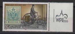 Autriche - N°2051 - Timbre Sur Timbre - Velo - Cote 9€ - ** Neuf Sans Charniere - Unused Stamps