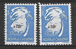 Nouvelle Calédonie - 2 Timbres 2006 Cagou Avec Surcharge (100F + 10F) - Used Stamps