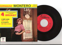 Vinyle 45T EP 4 Titres Germaine Montero Chante Bruant Pochette Pub Byrrh Trianon 4526 Avec Languette - Humour, Cabaret